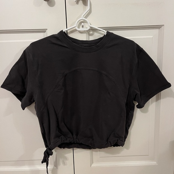 Lululemon LA Side Cinch Grey T-Shirt, Size 6 - Picture 2 of 3